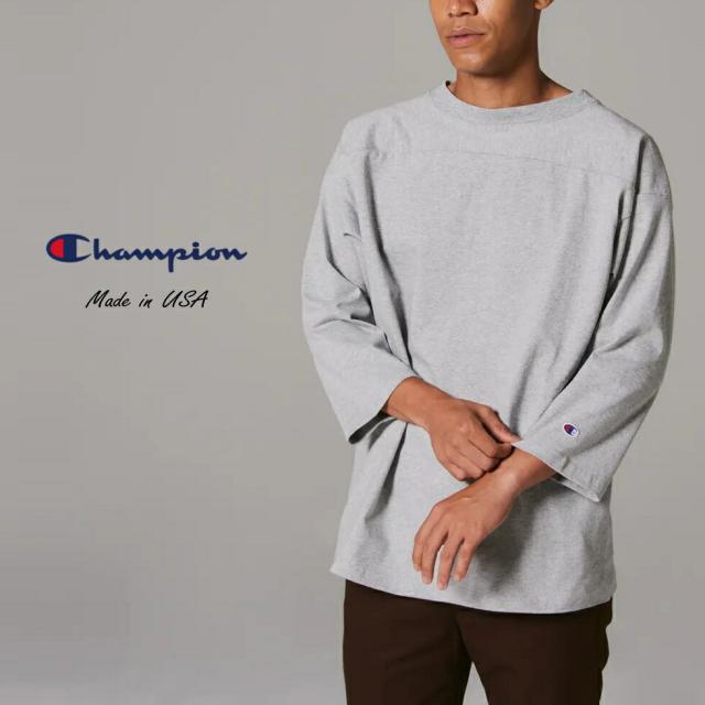 チャンピオン Champion ティーテンイレブン 3/4スリーブフットボールTシャツ シルバーグレー C5-B402 040