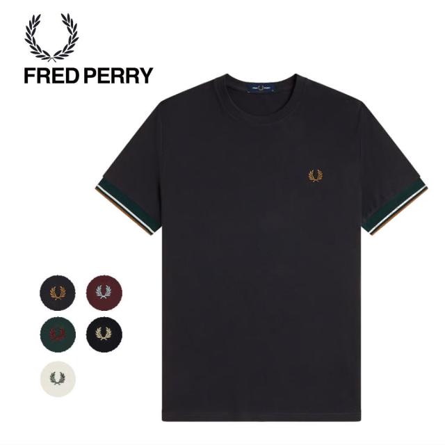 フレッドペリー FRED PERRY ツインティップ カフ Tシャツ Twin Tipped Cuff T-Shirt M2396  102 30A 560 597 90A