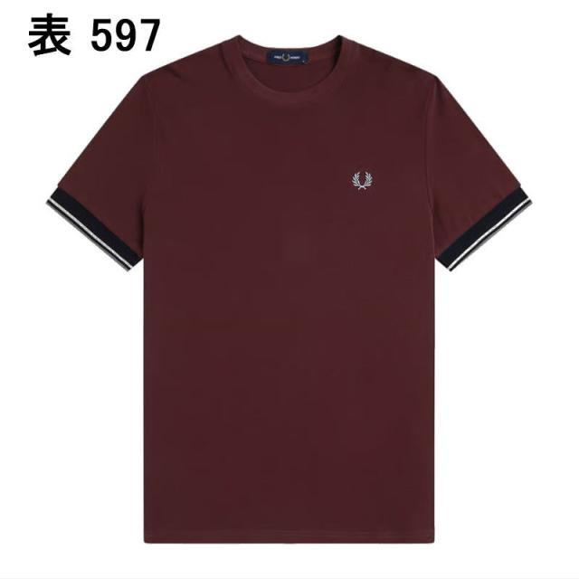フレッドペリー FRED PERRY ツインティップ カフ Tシャツ Twin Tipped Cuff T-Shirt M2396  102 30A 560 597 90A_7