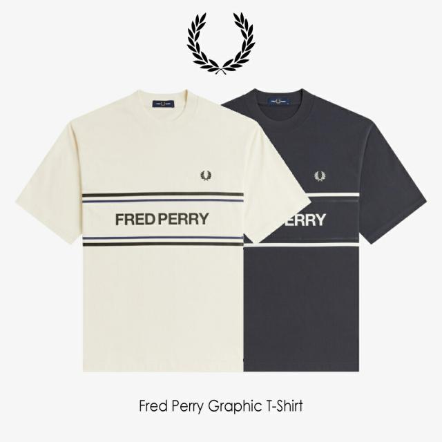 フレッドペリー FRED PERRY フレッドペリー グラフィック Tシャツ Fred Perry Graphic T-Shirt M2461 297(アンカーグレー) 560(エクリュ) 9,438円