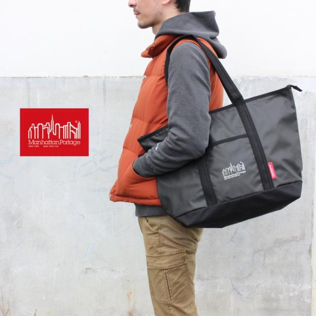 定番 マンハッタンポーテージ Manhattan Portage トートバッグ TOTE (LG) PVC ブラック/ホワイト 1307Z-P BLK/WHT 17,380円
