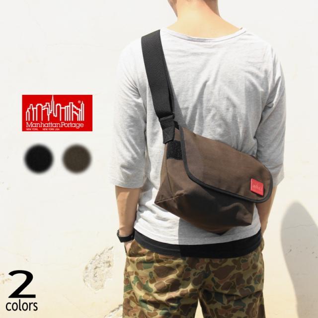 定番 マンハッタンポーテージ バッグ ナイロン メッセンジャー バッグ JR (SM) ワックス ナイロン 1605-JR-WXN ブラック(BLK) ダークブラウン(DBR)