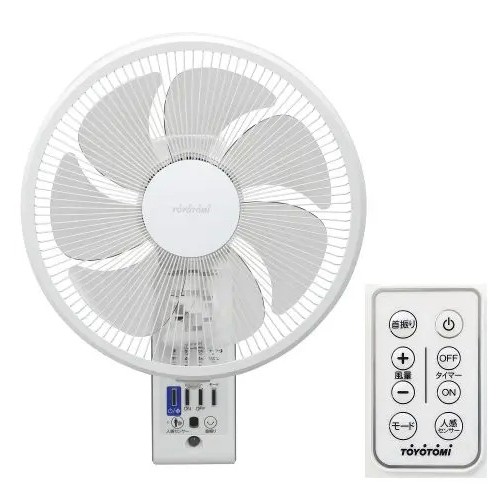 トヨトミ(TOYOTOMI) FW-S3024-W(ホワイト) 30ｃｍAC壁掛け扇風機 リモコン付 人感センサー付の通販は