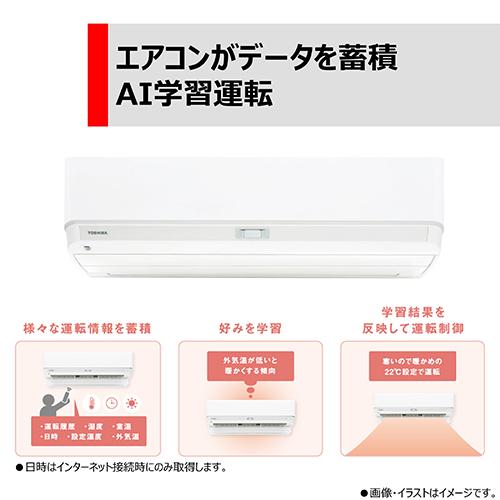 【長期保証付】＜エアコン 10畳用 2.8kw 東芝 大清快 RAS-N281DX-W ホワイト 電源100V [配送のみ/設置工事なし]＞