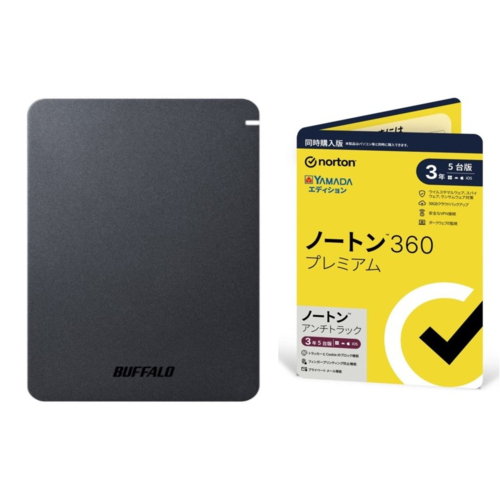 HD-PGF5.0U3-GBKA 5TB + ノートン 360 プレミアム/ アンチトラック 同時購入 3年5台版 ヤマダエディションセットの通販は