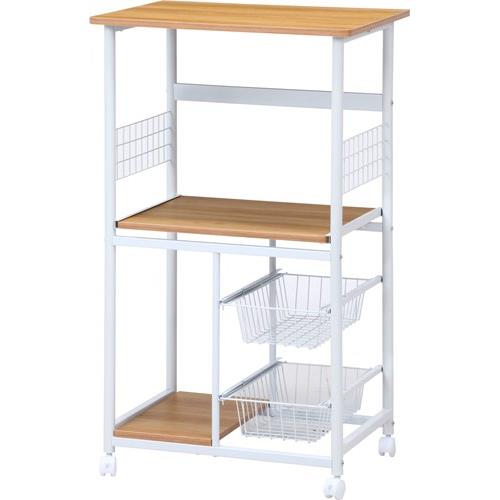 不二貿易 【組立品】 レンジワゴン ＦＢＣ−９８１２ ＷＨ／ＮＡ