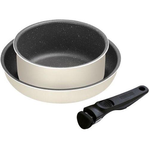 アイリスオーヤマ(Iris Ohyama) ダイヤモンドコートパン IH 3点セット アイボリーの通販は 5,529円