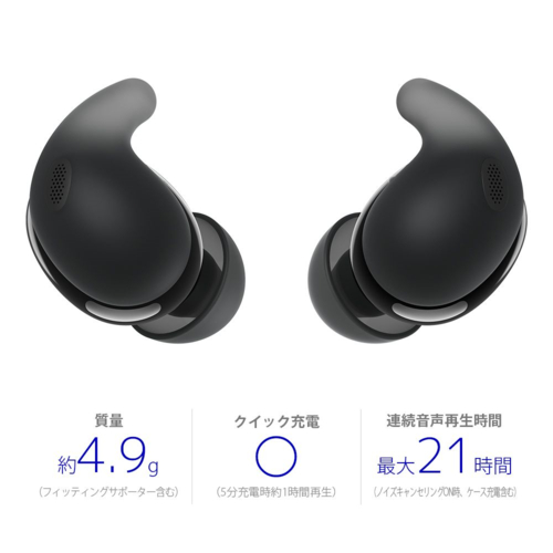 ソニー(SONY) WF-LS910N-BZ ブラック LinkBuds Fit 完全ワイヤレスイヤホン Bluetooth5.3 その他ヘッドホン・イヤホン