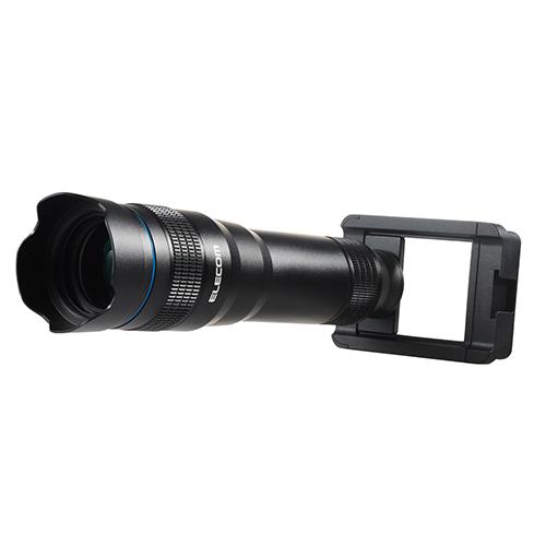 エレコム(ELECOM) PSLZ16XBK ブラック スマートフォン用カメラレンズ 望遠16倍レンズ