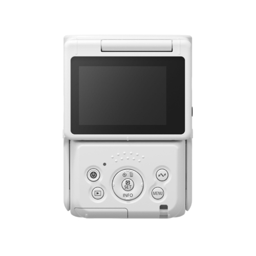 【長期間5年言いはなつ付】CANON(キヤノン) PowerShot V10 WH 白いこと 衣嚢大きさ Vlog写真器
