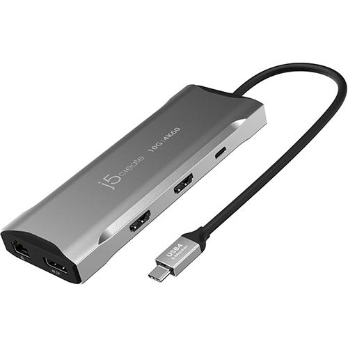 j5create(ジェイファイブ クリエイト) JCD397 スペースグレー USB3.2 トリプルディスプレイ11in1マルチアダプター