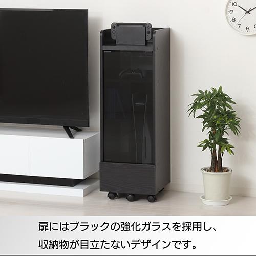クロシオ 【組立式】25241 ゲーム機ラック キャスター付き ブラック_5