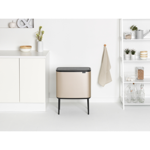 ブラバンシア(brabantia) ダストボックス Boタッチビン11+23L シャンパンソフトタッチ開閉 分別できる_1