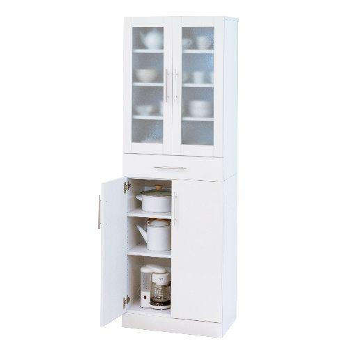 クロシオ 【組立式】23461 カトレア食器棚 60-180S ホワイトの通販は