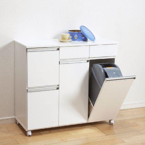 クロシオ 【一部組立】23713 ダイニングダストボックス4D ホワイト