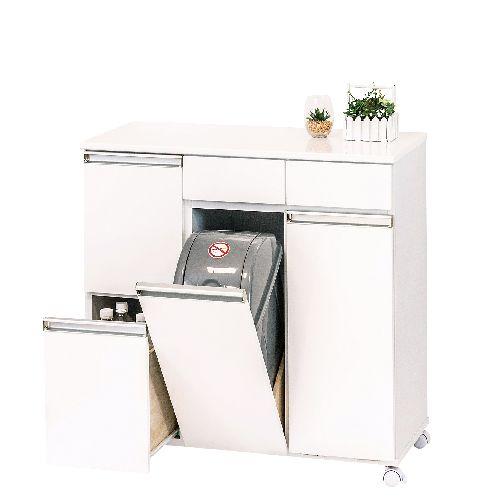 クロシオ 【一部組立】23713 ダイニングダストボックス4D ホワイト