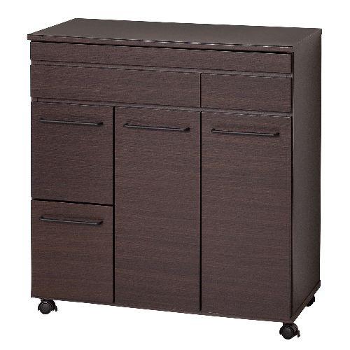 クロシオ 【一部組立】23735 スライド棚付きダストボックス4D ブラウン