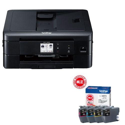 【長期保証付】ブラザー(brother) 純正インクセット MFC-J905N インクジェット複合機 +LC411-4PK 4色パック