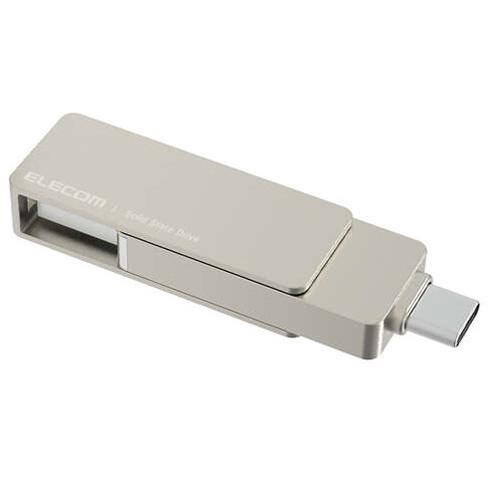 エレコム(ELECOM) ESD-EPA1000GSV シルバー 外付けポータブルSSD 1TB 