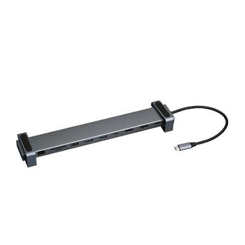 ナカバヤシ UD-C06GY グレー Type-C10in1PCスタンドドッキングステーション