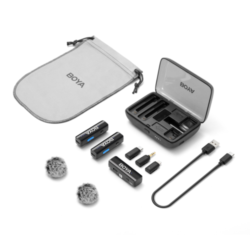 BOYA(ボーヤ) BOYA LINK(ブラック) コンパクト オールインワン ワイヤレスマイク USB Type-C、Lightningコネクタ対応_1