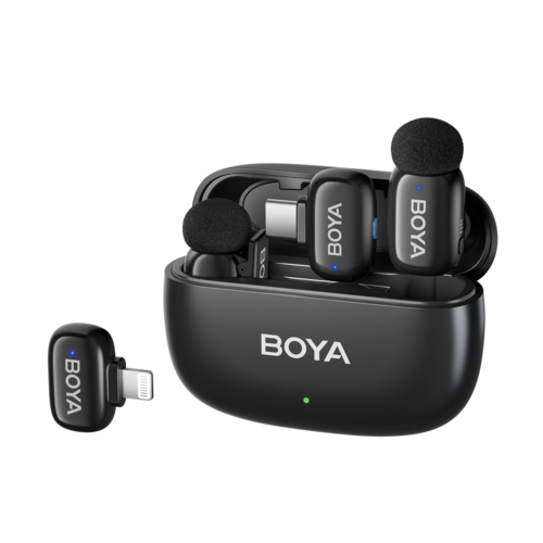 BOYA(ボーヤ) BOYA mini12(ブラック) コンパクトワイヤレスマイク USB Type-C、Lightningコネクタ対応