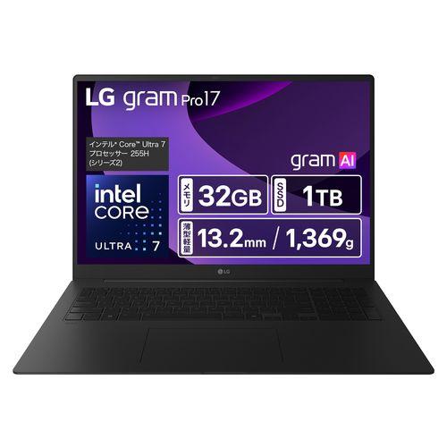 LGエレクトロニクス(LG) 17Z90TP-GD88J LG gram Pro 17 17型 Core Ultra 7/32GB/1TB オブシディアンブラック Windows 11 Home ノートパソコン