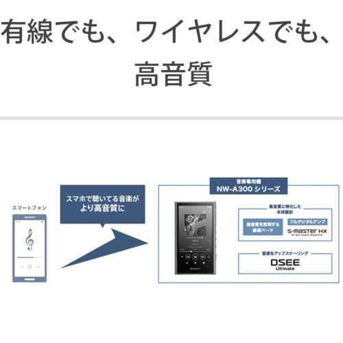 ソニー(SONY) NW-A307 B ブラック ハイレゾ音源対応 ウォークマン Aシリーズ 64GB_3