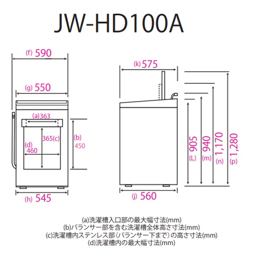 ハイアール(Haier) JW-HD100A-W ホワイト 全自動洗濯機 DDインバーター 