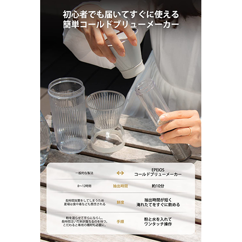 エペイオス EPEIOS エペイオス コールドブリューコーヒーメーカー 350ml_4