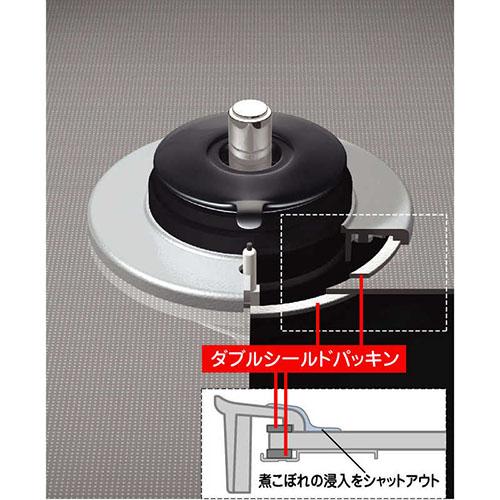 リンナイ(RINNAI) RTE65VARBA-GR プロパンガス用 ラクシエ ガステーブル 右強火力 ブラック/レッド_1