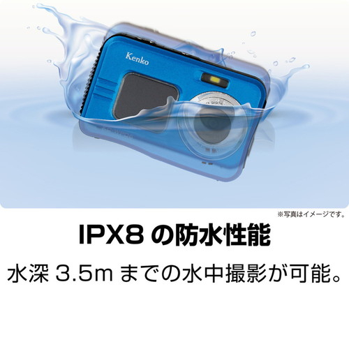 【長期保証付】ケンコー(Kenko) KC-WP06 前面モニター付 防水 デジタルカメラ IPX8/IP5X_2