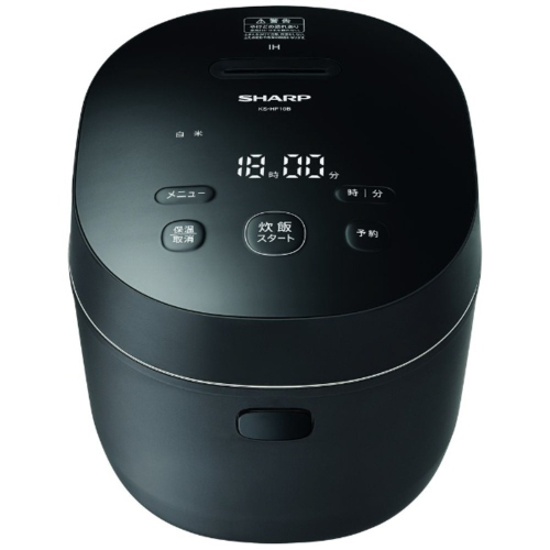 【長期保証付】シャープ(SHARP) KS-HF10B-B ブラック 炊飯器 PLAINLY 5.5合