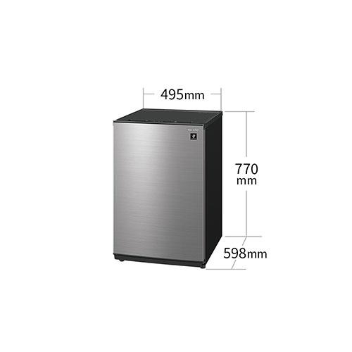 【長期保証付】シャープ(SHARP) FJ-HM7K-H メタリックグレー 1ドア冷凍庫 グルメクール どっちもドア 72L 幅495mm_1