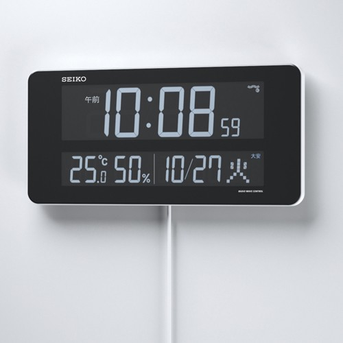 セイコー(SEIKO) DL208W ホワイト シリーズC3 電波掛け時計 交流式電源_1
