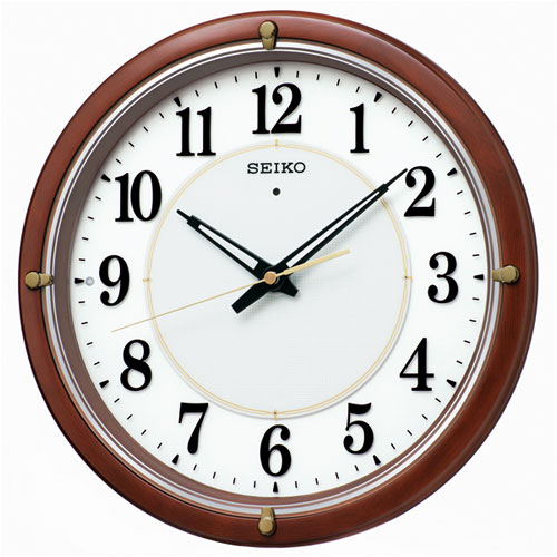 セイコー(SEIKO) KX240B 茶木地 夜でも見える 電波掛時計 【公式通販】