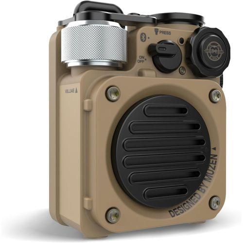 MUZEN(ミューゼン) MW-PVXI2-SY 砂漠イエロー Wild Mini 第2世代 Bluetooth スピーカー ミリタリースタイル 屋外用のフラッシュライトを装備