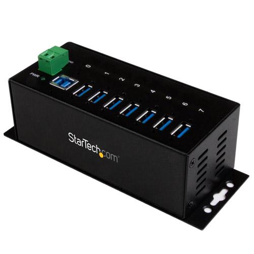StarTech(スターテック) ST7300USBME ブラック 7ポート産業用USB3.0ハブ サージ/ESD保護機能