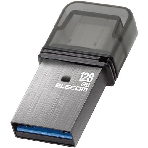 エレコム(ELECOM) MF-CAU32128GSV シルバー キャップ式 USBメモリ Type-C/A両対応 128GB