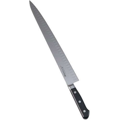 送料無料 包丁・ナイフ 刃とツバが一体で衛生的！ ミソノ・ステンレスモリブデン鋼包丁　筋引（両刃）No.522　27cm (9-0312-0302) Misono ミソノ刃物 モリブデン鋼 牛刀サーモン／No.５６１ １８cm