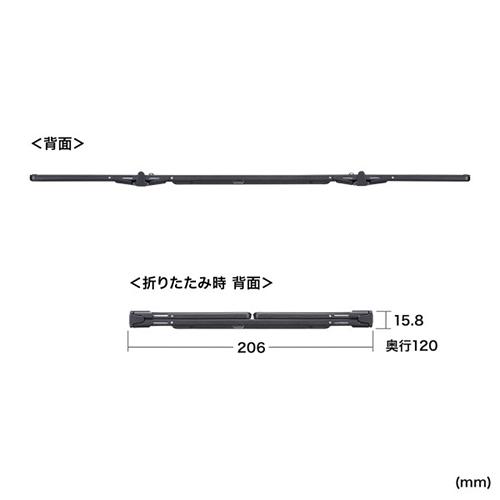 サンワサプライ SKB-BT35BK ブラック 無線Bluetooth折りたたみフルキーボード_4
