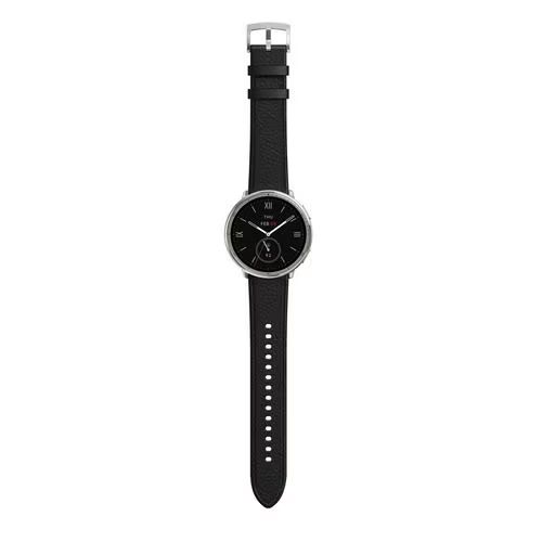 アマズフィット(Amazfit) SP170073-C225 ブラック Amazfit Active 2 Round ブラックレザープレミアムバージョン スマートウォッチ_3