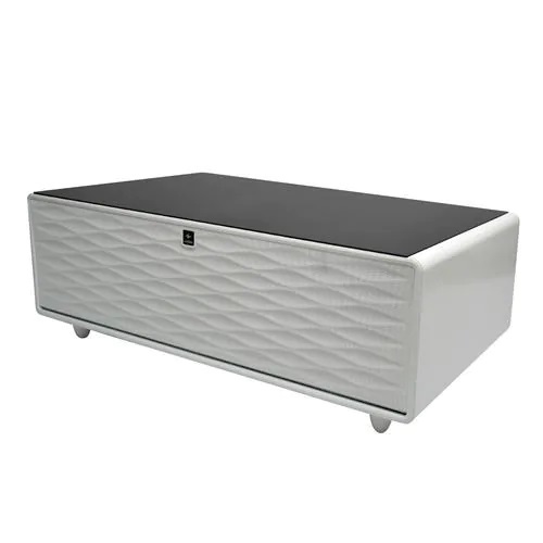 【標準設置料金込】LOOZER(ルーザー) LOOZER SMART TABLE STB135 WHITE Bluetoothスピーカー 2ドア冷蔵庫付テーブル 135L