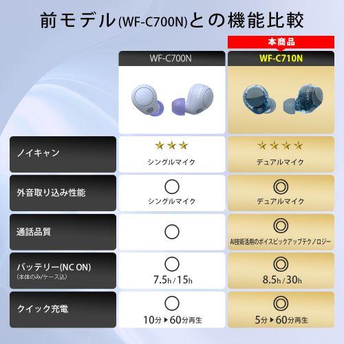 長期保証付】ソニー(SONY) WF-C710N-B ブラック 完全ワイヤレス