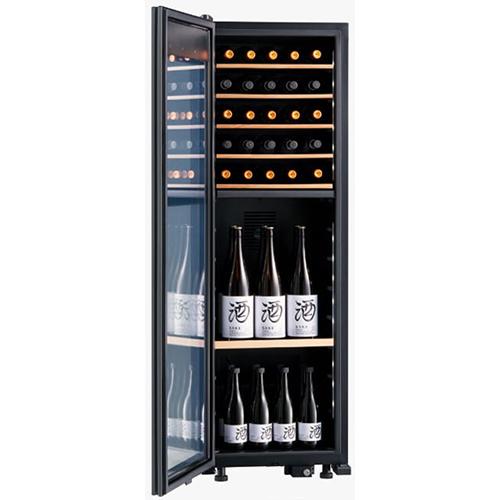 【標準設置料金込】【長期保証付】さくら製作所 LX63DM2Z-LH-B ブラック ワインセラー 63本収納 左開き