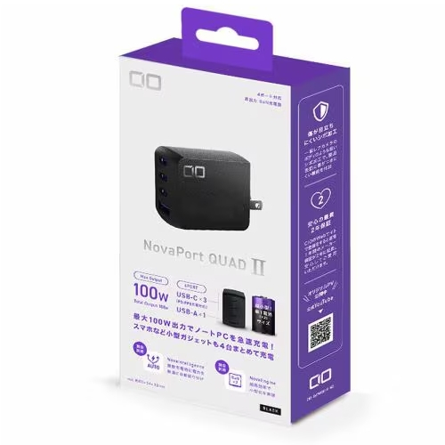 CIO(シーアイオー) CIO-G100W3C1A-N2-BK ブラック Novaport QUADII 100W3C1A 第2世代_4