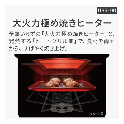 【長期保証付】パナソニック(Panasonic) NE-UBS10D-W オフホワイト Bistro スチームオーブンレンジ 30L カラータッチ液晶 コンベクションオーブン 300℃ おまかせグリル_4