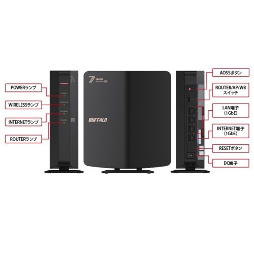 バッファロー(BUFFALO) WSR3600BE4P-BK ブラック Wi-Fi 7 be 2882+