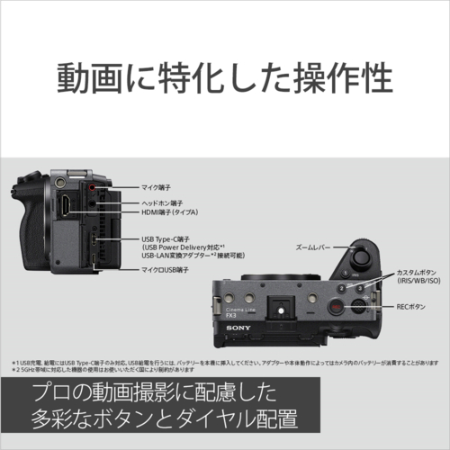 ソニー(SONY) FX3 プロフェッショナルカムコーダー CinemaLine ILME