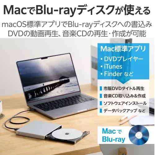 Logitec LBD-PWB6U3CSWH Blu-rayドライブ ロジテック ブルーレイ